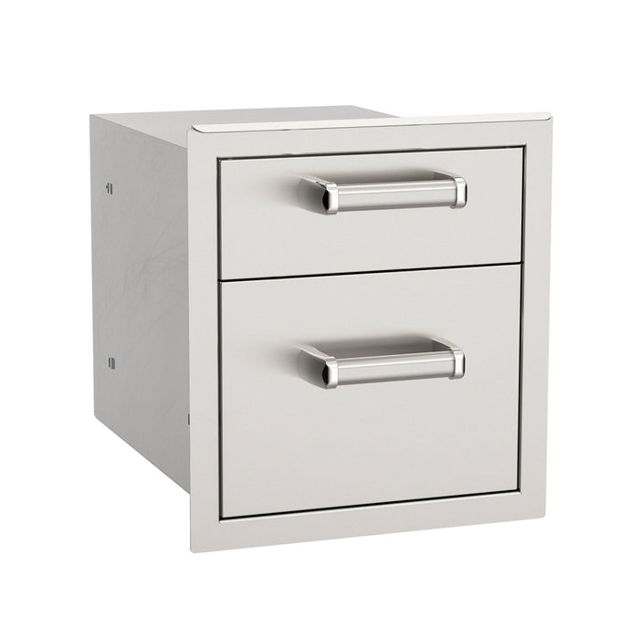 Premium Flush Double Access Drawer with Soft Close, 14.5" x 15.75", Fire Magic