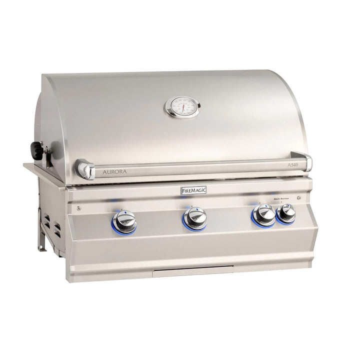 Aurora Natural Gas Built-In Grill With Analog Thermometer, 30", Fire Magic