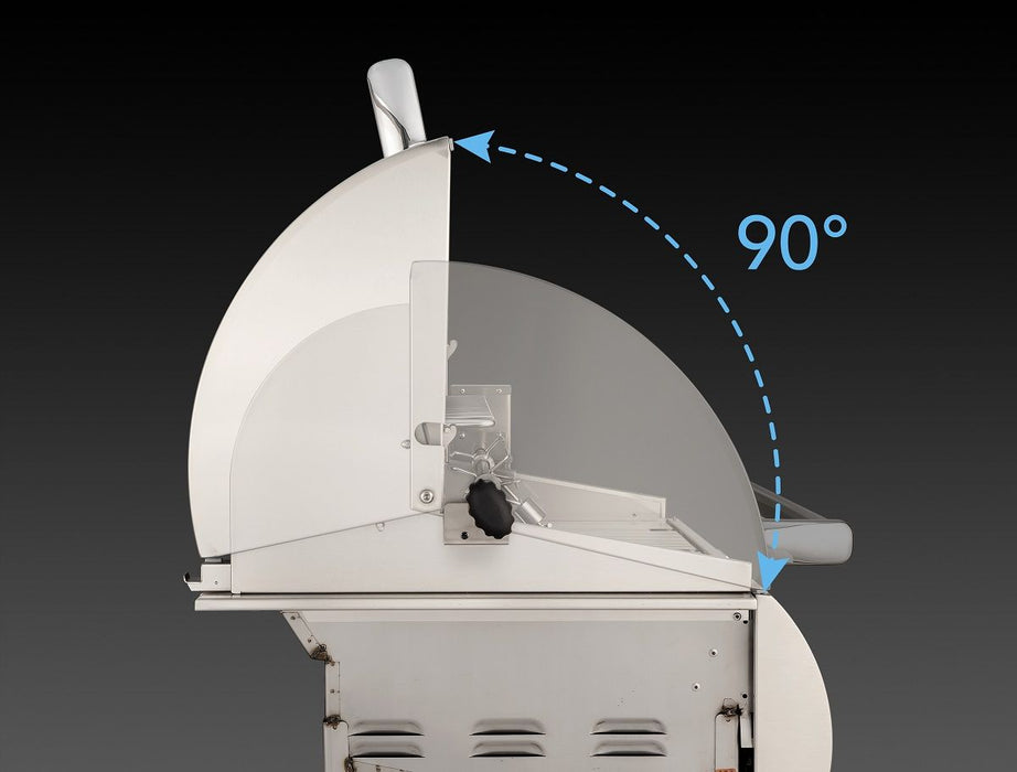 Aurora Freestanding Grill with 1 Sear Burner, Single Side Burner, Backburner, and Analog Thermometer, Natural Gas , 30"