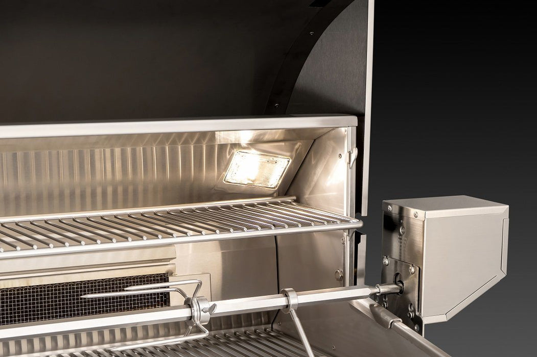 Echelon Diamond Built-In Grill W/ Backburner, Rotisserie Kit and Analog Thermometer Window, Natural Gas, 36", Fire Magic