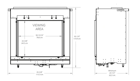 Faber MatriX 3326 Series Single-sided Front-facing Built-in Gas Fireplace