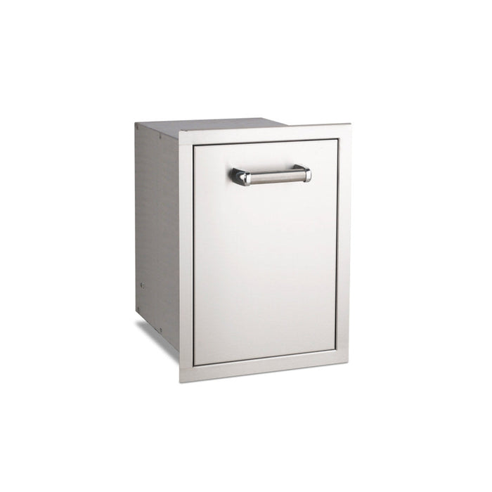 Premium Flush Roll Out Trash/Recycle Bin With Soft Close, Stainless Steel, 14", Fire Magic