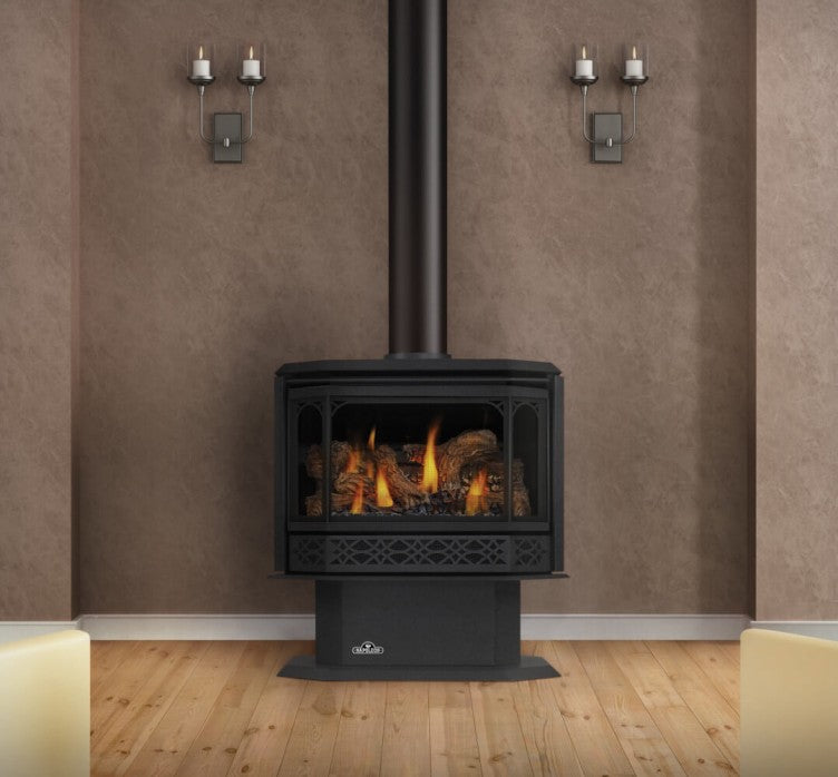 Havelock Free-Standing Direct Vent Gas Stove, Black, Napoleon, 28 1/4"