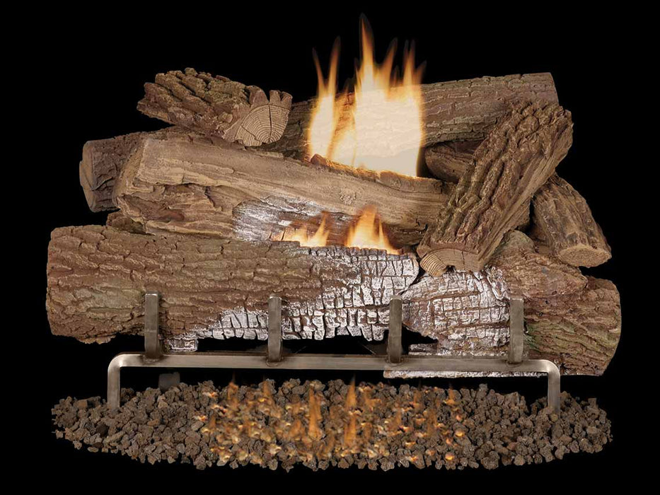 Superior Fireplace Vent-Free Gas Logs | Mega-Flame |  Front-View