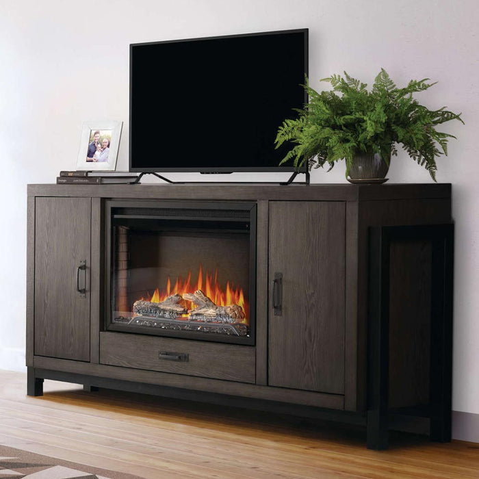 Franklin Electric Fireplace TV Stand in Weathered Oak - 30"