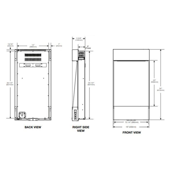 Napoleon Allure Vertical Wall Mount Electric Fireplace - 32"