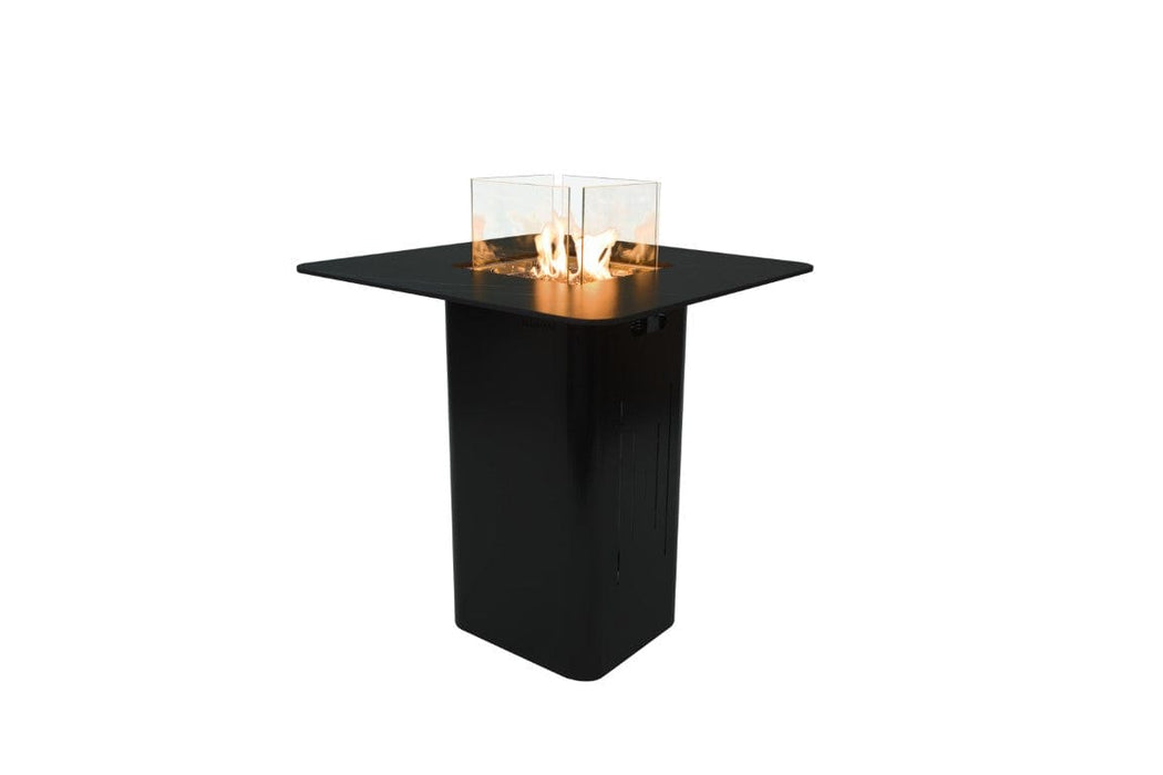 Elementi Plus 39-Inch Koln Bulgaria Black Marble Porcelain Bar Fire Table