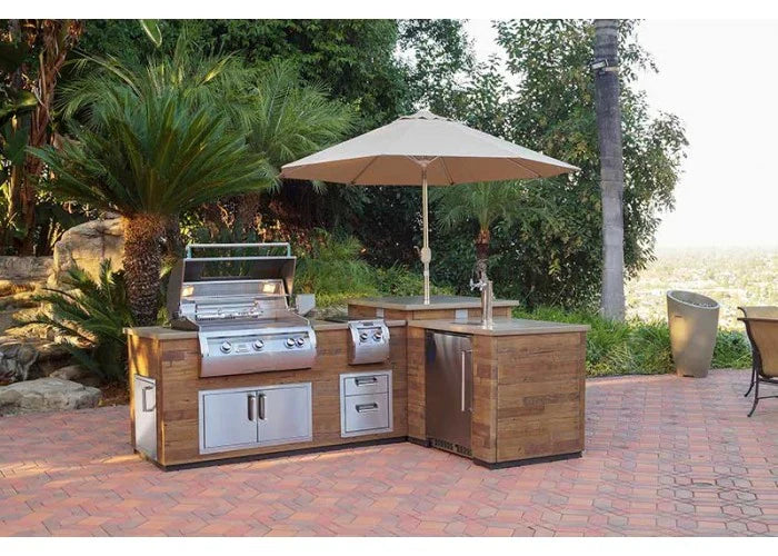 Fire Magic L-Shape Reclaimed Wood Island System Grill