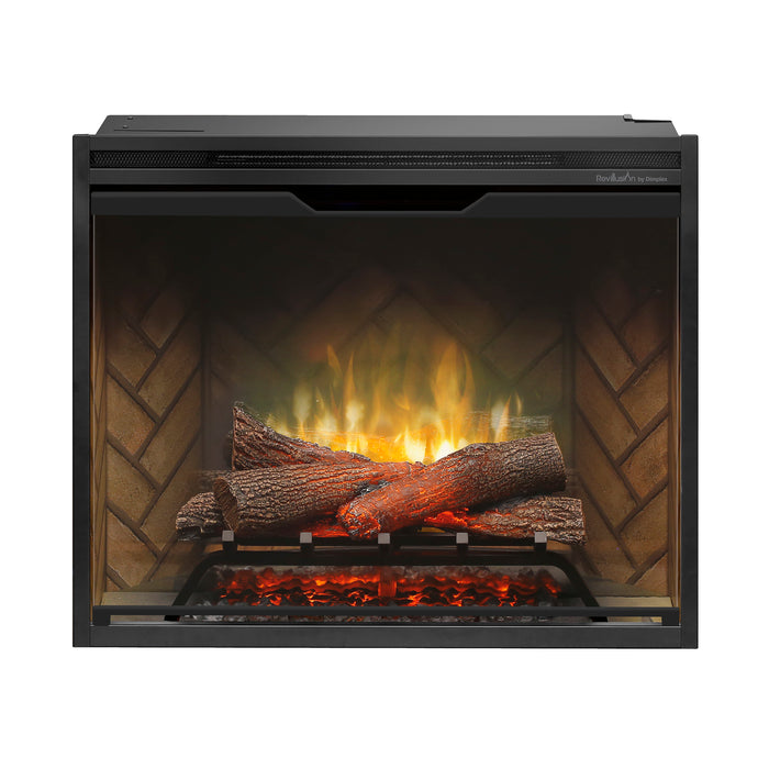 Dimplex Revillusion 30" Built-In Firebox Herringbone with Glass Pane and Plug Kit included