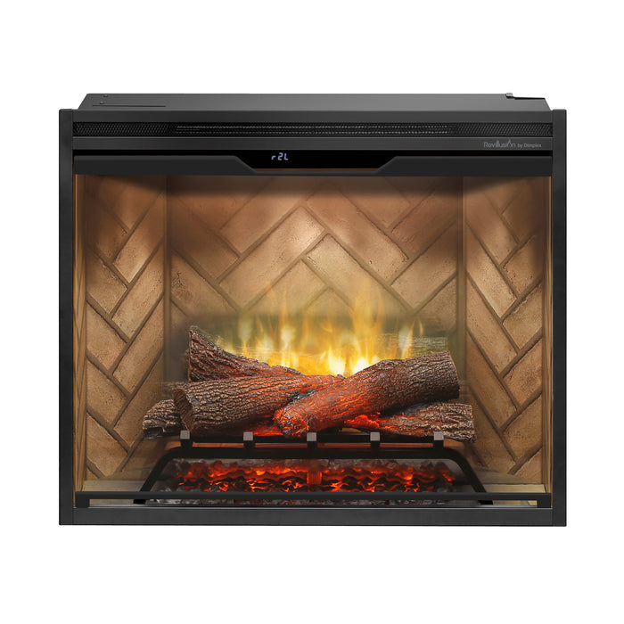 Dimplex Revillusion 30" Built-In Firebox Herringbone with Glass Pane and Plug Kit included