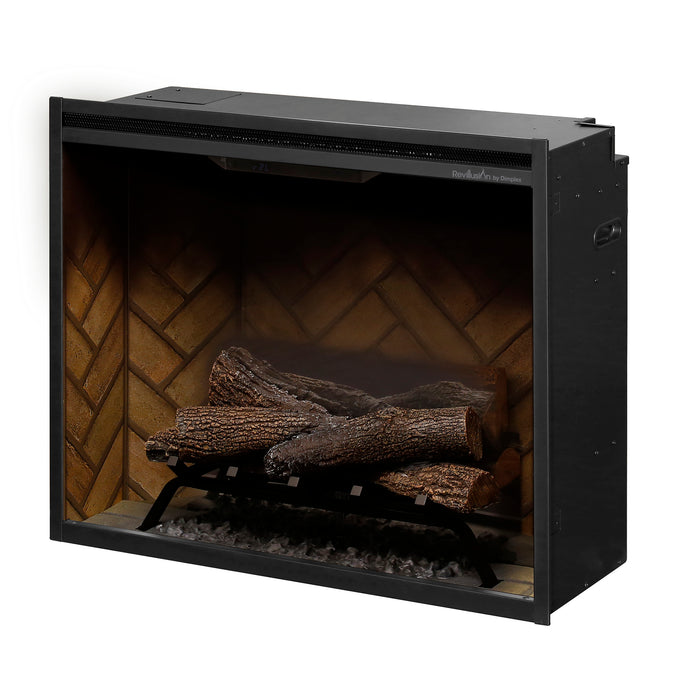 Dimplex Revillusion 30" Built-In Firebox Herringbone with Glass Pane and Plug Kit included