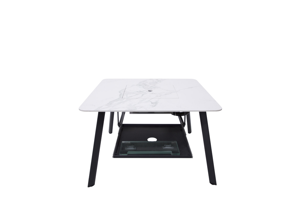 Elementi Plus Helsinki Marble Porcelain Dining Fire Table