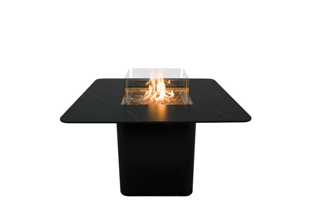 Elementi Plus Brugge Marble Porcelain Dining Fire Table