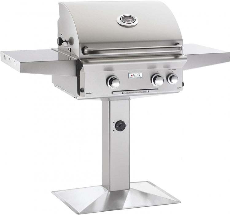 American Outdoor Grill 2-Burner Natural Gas Grill On Pedestal, American Outdoor Grill, "L" Series, 24", 24NPL-00SP BBQ