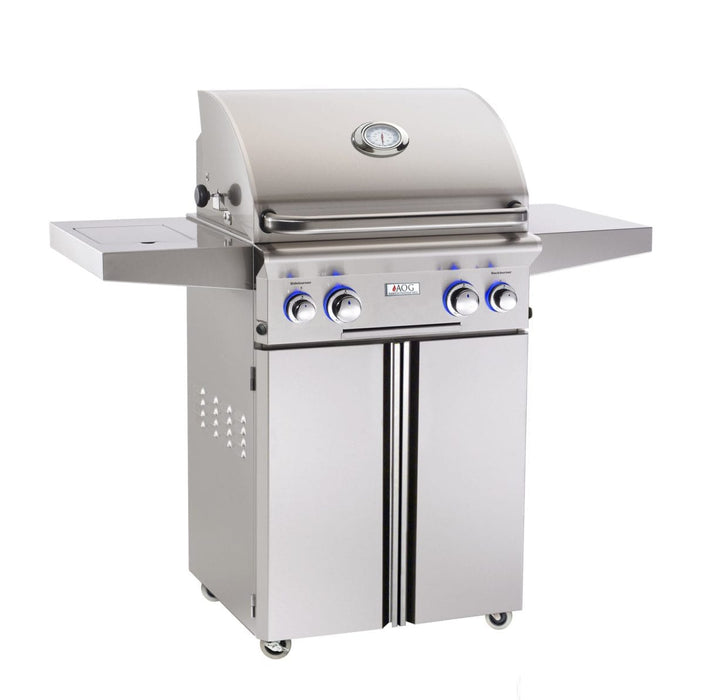 American Outdoor Grill 2-Burner Propane Gas Grill W/ Rotisserie & Single Side Burner, American Outdoor Grill, "T" Series, 24", 24PCT BBQ