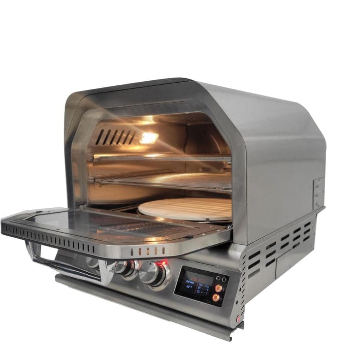 Blaze 26-Inch Built-In Gas Outdoor Pizza Oven with Rotisserie in Stainless Steel