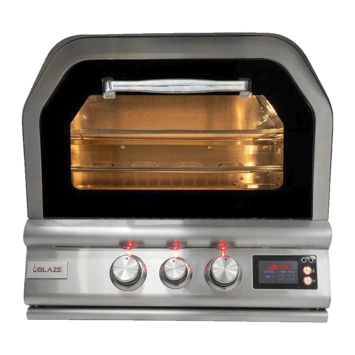 Blaze 26-Inch Built-In Gas Outdoor Pizza Oven with Rotisserie in Stainless Steel