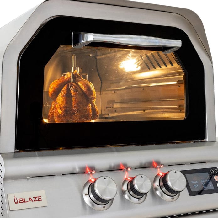 Blaze 26-Inch Built-In Gas Outdoor Pizza Oven with Rotisserie in Stainless Steel