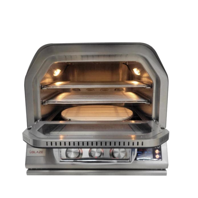 Blaze 26-Inch Built-In Gas Outdoor Pizza Oven with Rotisserie in Stainless Steel