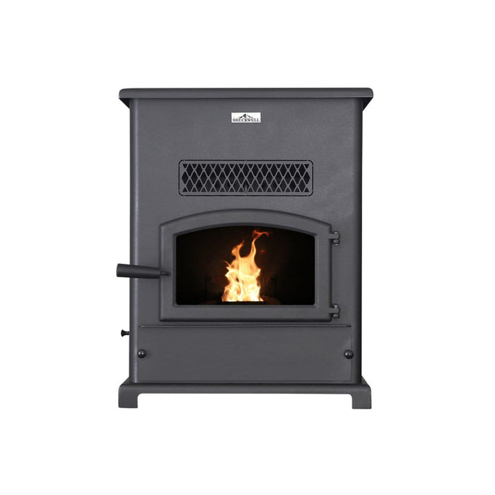 Breckwell 23" BIG E Pellet Stove with Black Door and Ashpan SP1000