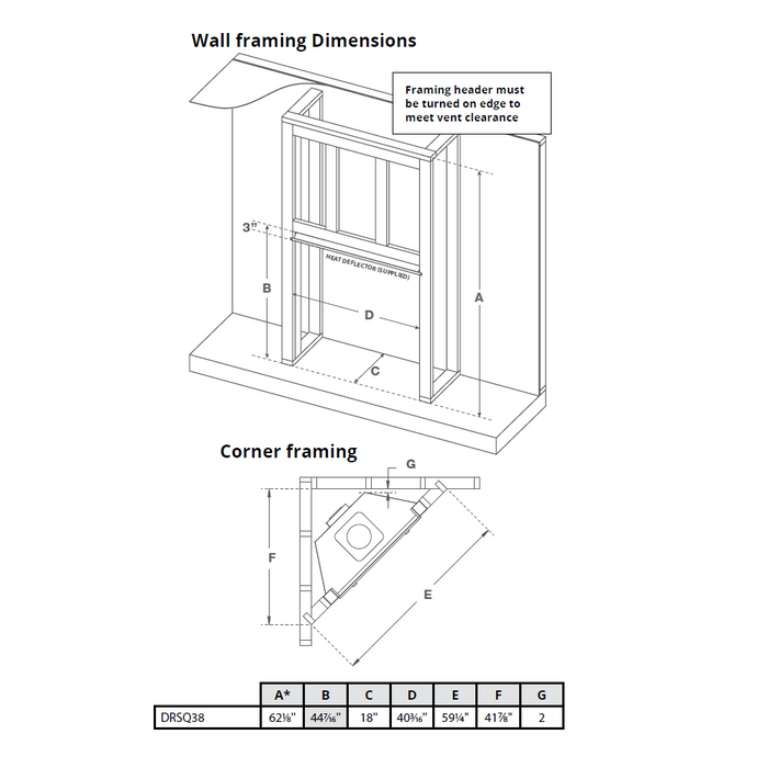 Montigo DelRay Square Direct Vent Gas Fireplace - 38" (Basic)