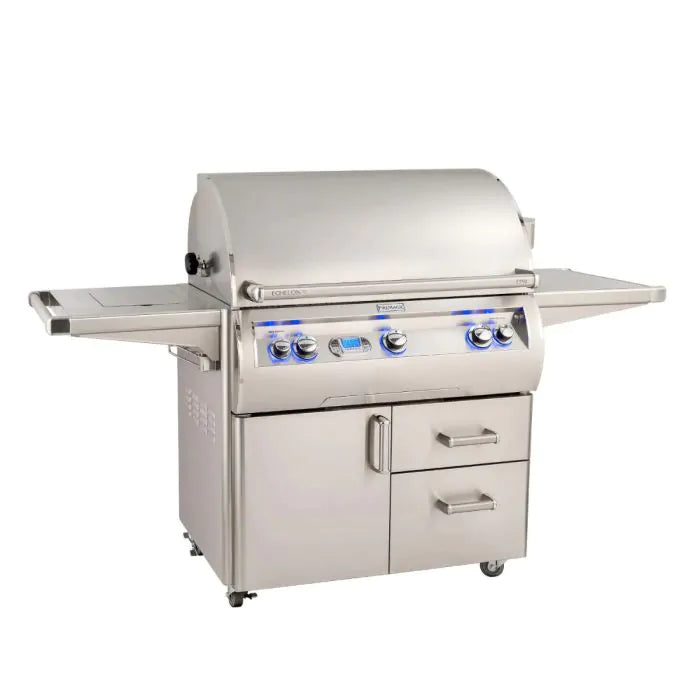 Echelon Diamond Freestanding Gas Grill With Rotisserie, Single Side Burner & Digital Thermometer and View Window, 36", Natural Gas , Fire Magic