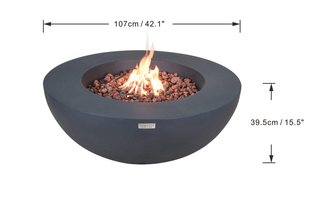 Elementi Elementi Lunar Bowl Fire Table OFG101DG Fire Table