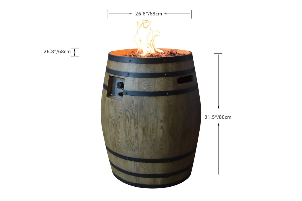 Elementi Elementi Napa Barrel Fire Pit OFG615 Fire Pits