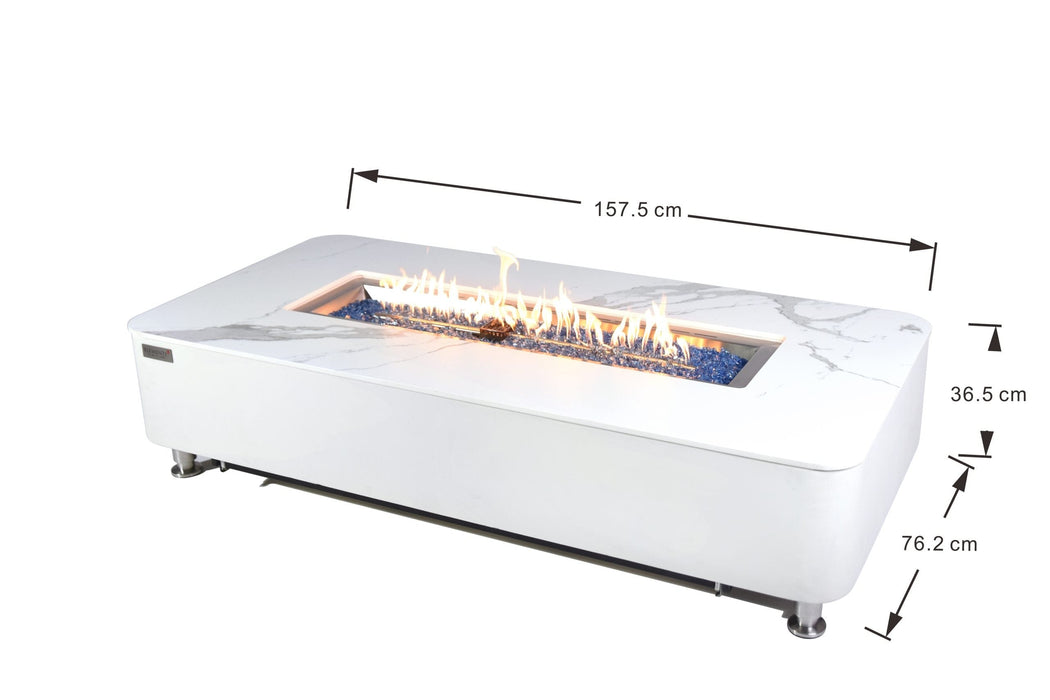 Elementi Plus Elementi Plus Athens Porcelain Top Fire Table Fire Table