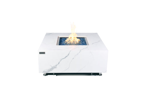 Elementi Plus Elementi Plus Bianco Marble Porcelain Fire Table Fire Table