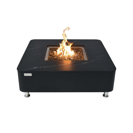 Elementi Plus Elementi Plus Copenhagen Marble Porcelain Fire Table OFP101BB Fire Table