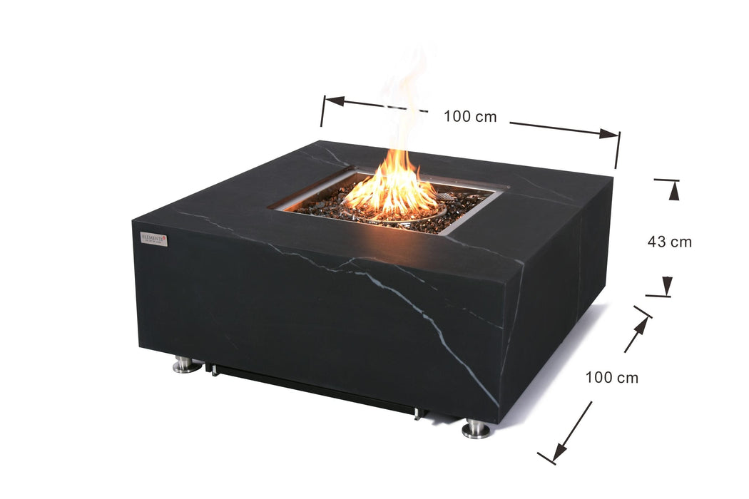 Elementi Plus Elementi Plus Sofia Marble Porcelain Fire Table Fire Table