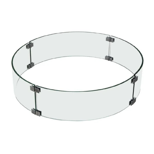 Elementi Round Fire Pit Wind Guard for Manchester and Metropolis Fire Table OFG105-WS