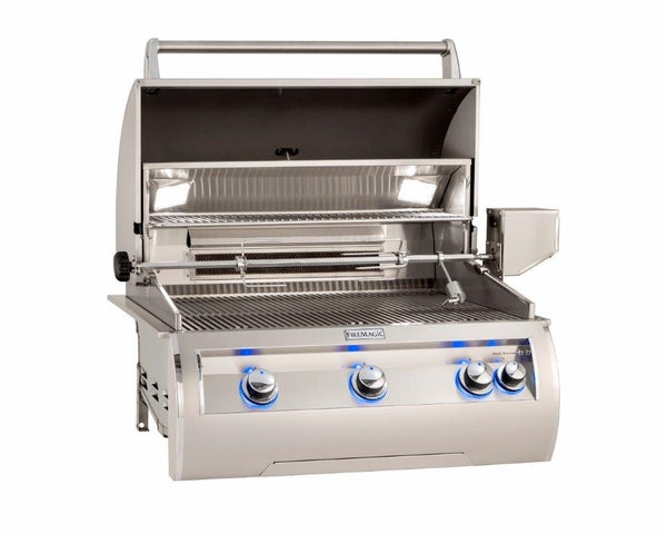 Echelon Diamond Natural Gas Built-In Grill with 1 Sear Burner, Backburner, Rotisserie Kit, and Analog Thermometer Window