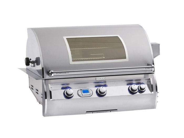 Echelon Diamond Built-In Natural Gas Grill With Rotisserie And Digital Thermometer, Natural Gas, 36", Fire Magic