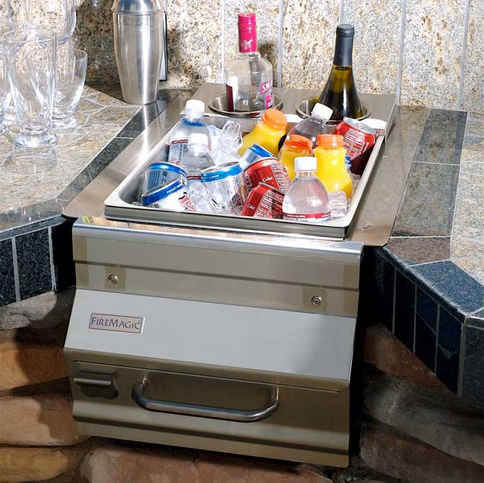 Fire Magic Ice Bin Cooler Built-In Bar Caddy