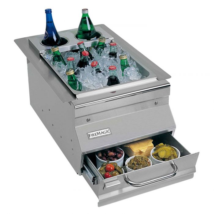 Fire Magic Ice Bin Cooler Built-In Bar Caddy