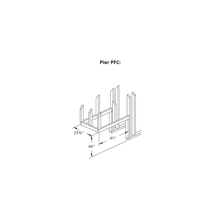 Montigo Divine Pier Traditional Multi-Sided Direct-Vent Gas Fireplace - 38"