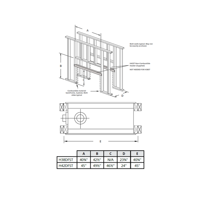 Montigo Divine Multi Sided See Thru Direct Vent Gas Fireplace - 42"