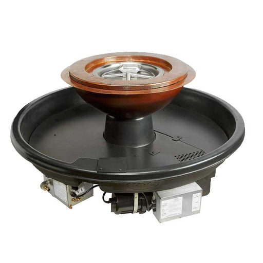 HPC Fire Evolution 360 Hammered Copper Fire and Water Insert by HPC Fire Submersible Fire Feature Components 360 Degree Scupper / Natural Gas