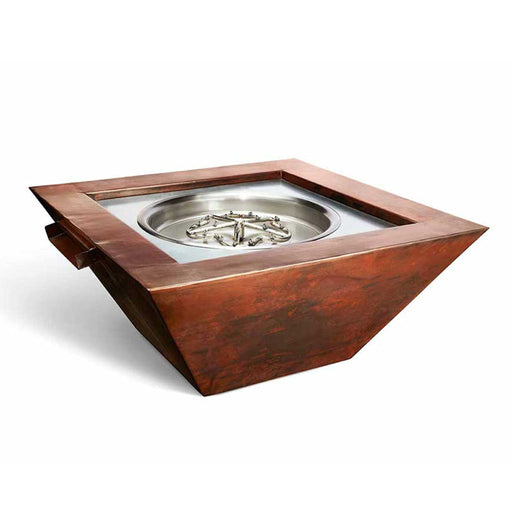 HPC Fire Sierra Smooth Copper Torpedo Fire and Water Bowl 36" by HPC Fire Fire & Water Bowls Natural Gas / Match Lit / N/A