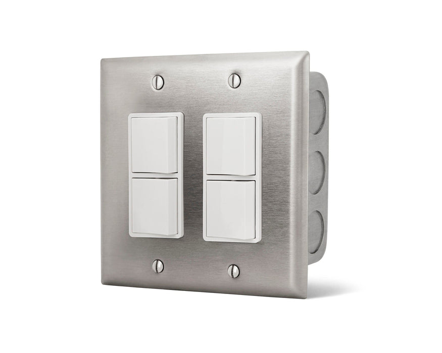 Infratech Dual Duplex, Flush Mount with SS Wall Plate and Gang Box