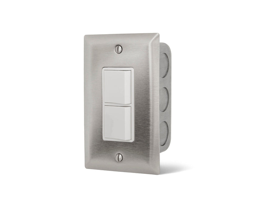 Infratech Single Duplex, Flush Mount with SS Wall Plate and Gang Box