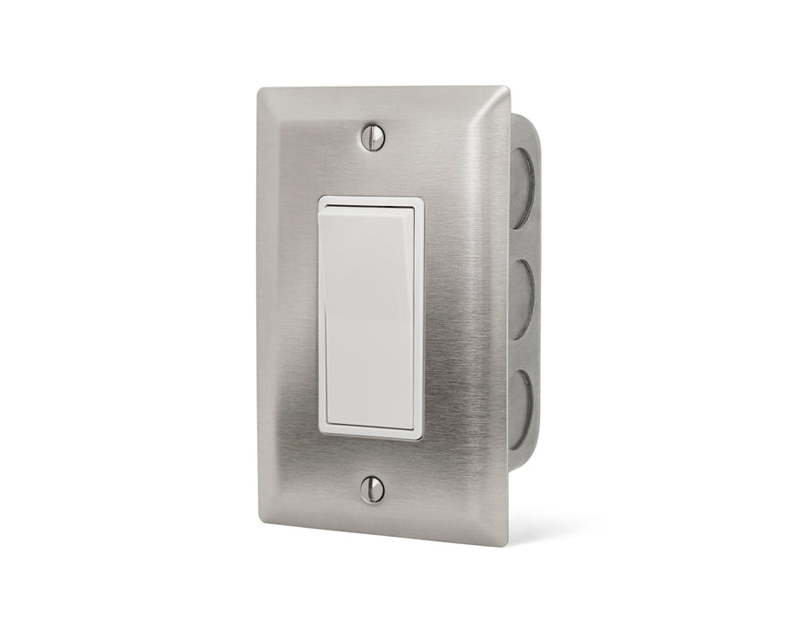 Infratech Single Flush Mount with SS Wall Plate and Gang Box