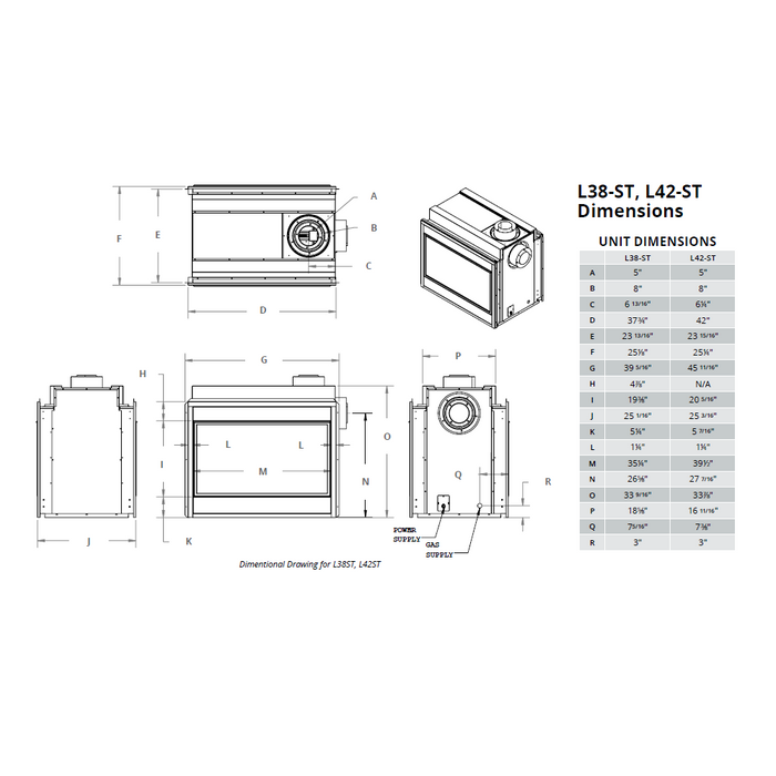 Montigo Phenom See Thru Direct Vent Gas Fireplace - 42"