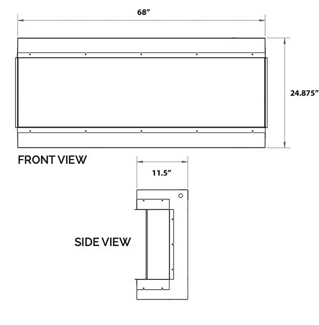 Modern Flames Modern Flames 68-in Landscape Pro MultiView Built-In Electric Fireplace Built-In Electric Fireplaces