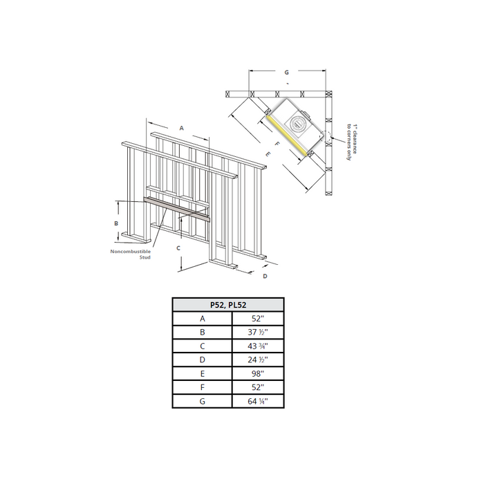 Montigo Phenom Direct-Vent Gas Fireplace - 52" (Full Load)