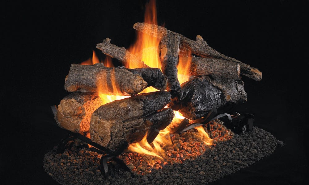 Real Fyre Charred American Oak 30-inches See Thru Vented Gas Log Set