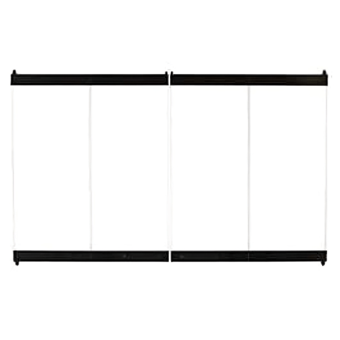 Superior 38-inch Black Bi-Fold Glass Door for Wood Burning Fireplace