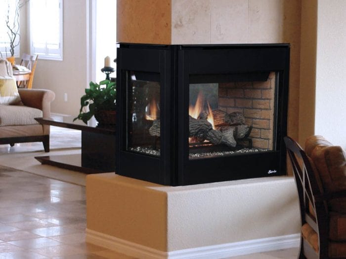 Superior 40" Traditional Direct Vent See-Through Gas Fireplace